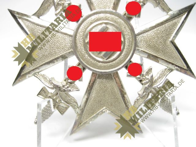 Spanienkreuz in Silber mit Schwertern mit Fotoexpertise- VERKAUFT- SOLD – Bild 3