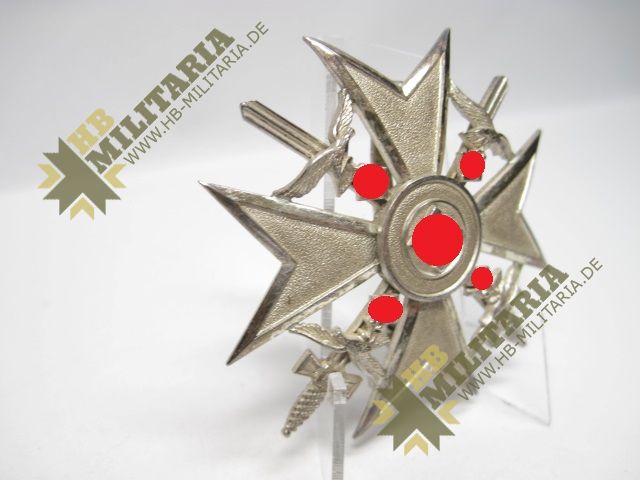 Spanienkreuz in Silber mit Schwertern mit Fotoexpertise- VERKAUFT- SOLD – Bild 4