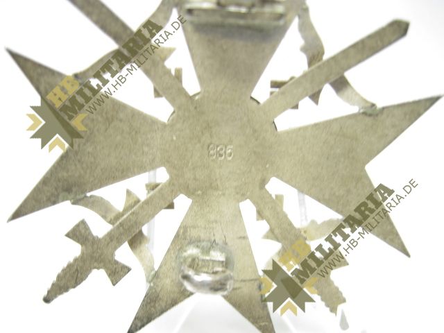 Spanienkreuz in Silber mit Schwertern mit Fotoexpertise- VERKAUFT- SOLD – Bild 9