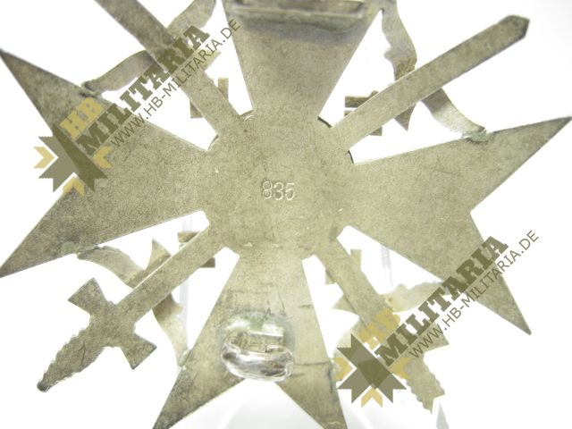 Spanienkreuz in Silber mit Schwertern mit Fotoexpertise- VERKAUFT- SOLD – Bild 10