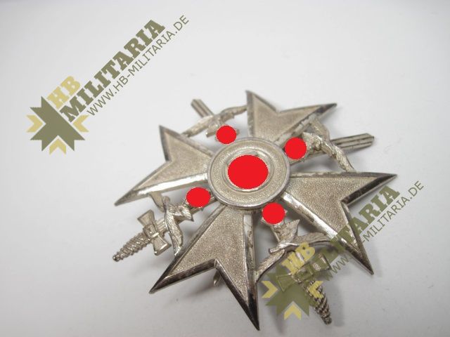 Spanienkreuz in Silber mit Schwertern mit Fotoexpertise- VERKAUFT- SOLD – Bild 15