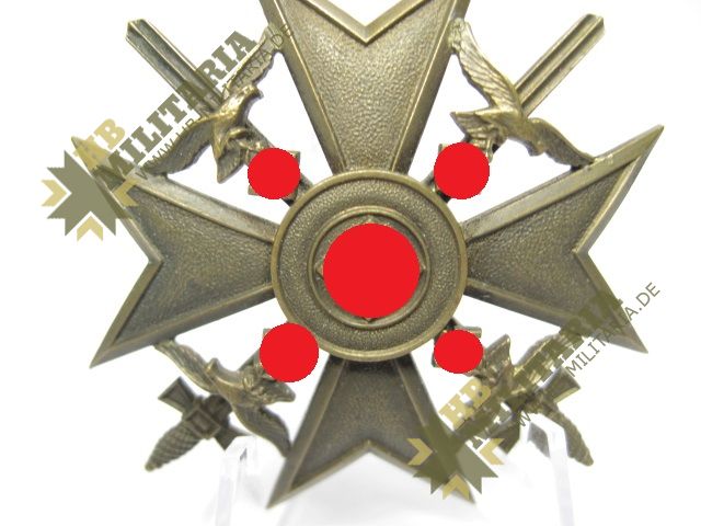 Spanienkreuz in bronze mit Schwertern, im LDO Etui, inkl. Fotoexpertise Carsten Baldes- VERKAUFT- SOLD – Bild 3