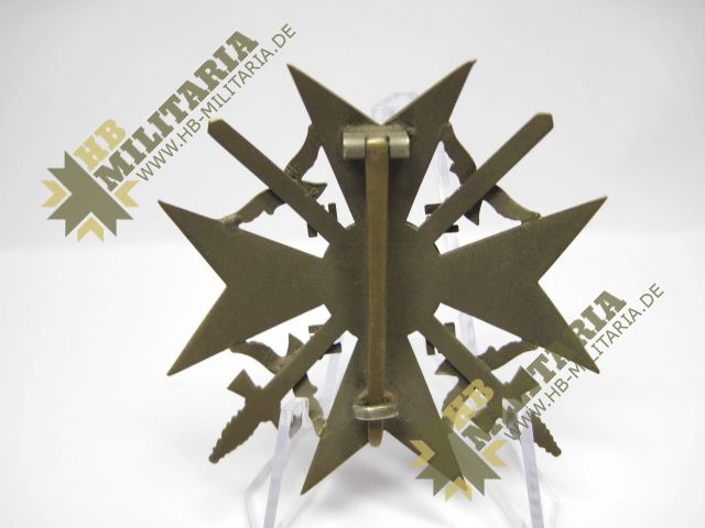 Spanienkreuz in bronze mit Schwertern, im LDO Etui, inkl. Fotoexpertise Carsten Baldes- VERKAUFT- SOLD – Bild 4