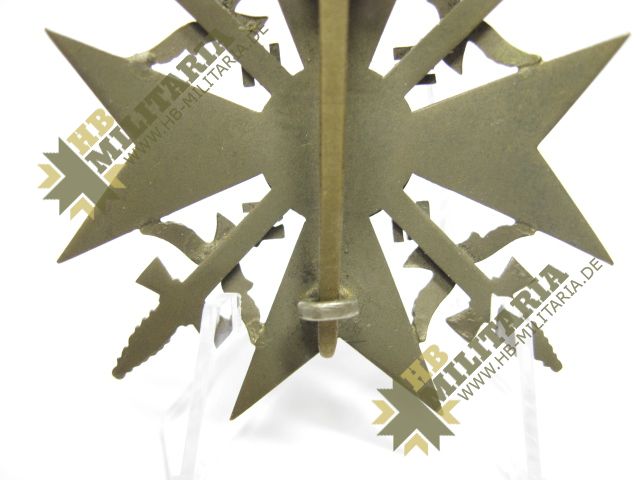 Spanienkreuz in bronze mit Schwertern, im LDO Etui, inkl. Fotoexpertise Carsten Baldes- VERKAUFT- SOLD – Bild 6