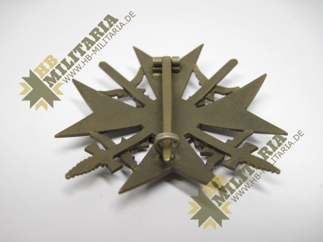 Spanienkreuz in bronze mit Schwertern, im LDO Etui, inkl. Fotoexpertise Carsten Baldes- VERKAUFT- SOLD – Bild 7