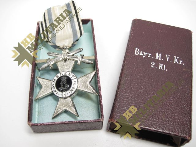 Bayern: Militärverdienstkreuz 2. Klasse mit Schwertern im Etui- VERKAUFT- SOLD