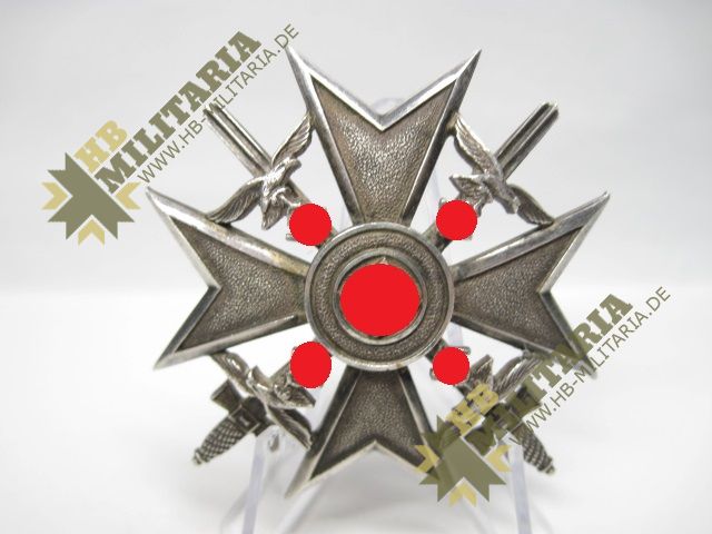 Spanienkreuz Silber mit Schwerter inkl. Fotoexpertise Carsten Baldes.