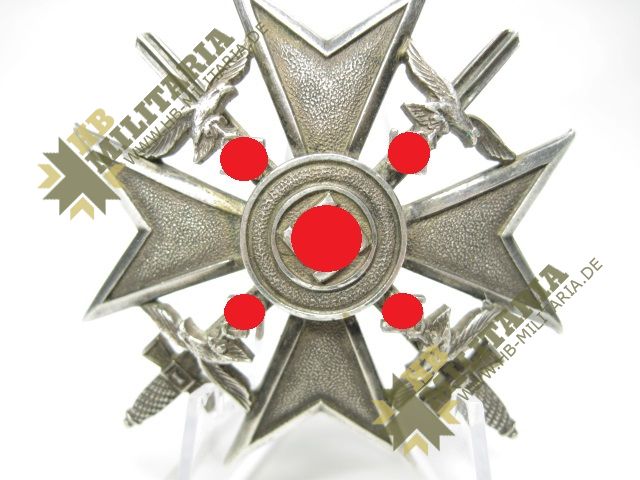 Spanienkreuz Silber mit Schwerter inkl. Fotoexpertise Carsten Baldes. – Bild 2