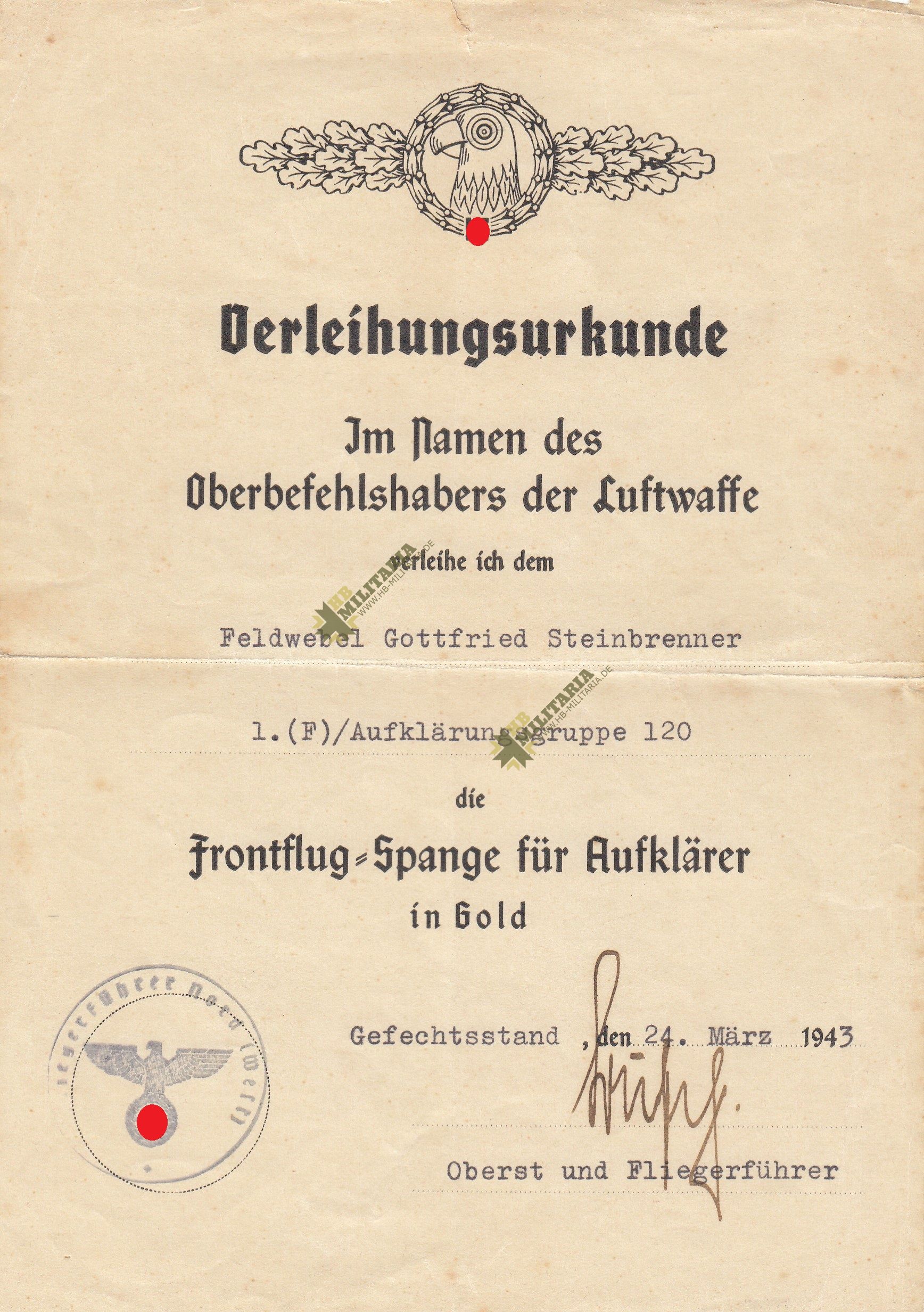 Kleine Urkundengruppe Aufklärer- VERKAUFT- SOLD – Bild 2