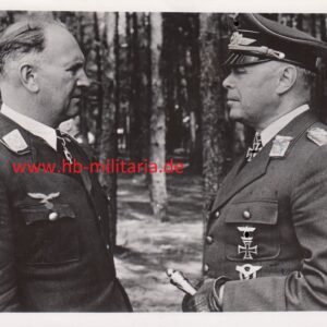 Pressefoto Generalfeldmarschall Albert Kesselring und General der Flieger Bruno Lörzer- VERKAUFT- SOLD