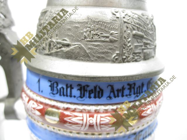 Reservistenkrug Baden 1. Batt. Feld Art. Rgt. Großherzog 1. Bad. Nr. 14 Karlsruhe- VERKAUFT- SOLD – Bild 12