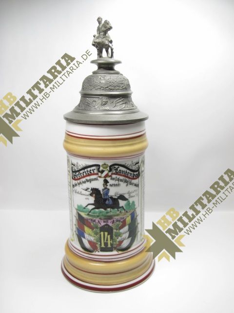 Preußen: Reservistenkrug Dragoner Rgt. 14 Colmar 1900-1903 – Bild 4
