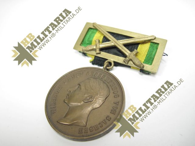 Sachsen-Weimar: Allgemeines Ehrenzeichen in Bronze mit Schwerterspange- VERKAUFT- SOLD – Bild 6