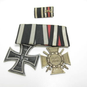 Ordensschnalle/ Spange, EK2/ Eisernes Kreuz, Kriegsteilnehmerkreuz u. Feldspange