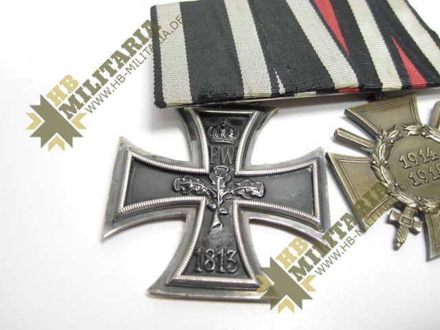 Ordensschnalle/ Spange, EK2/ Eisernes Kreuz, Kriegsteilnehmerkreuz u. Feldspange – Bild 5