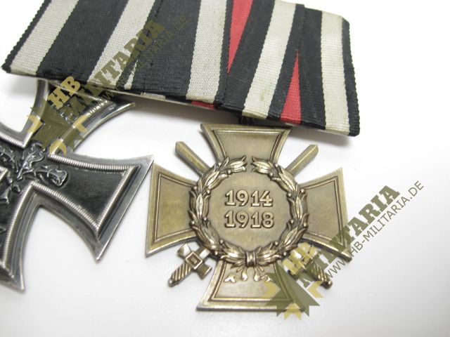 Ordensschnalle/ Spange, EK2/ Eisernes Kreuz, Kriegsteilnehmerkreuz u. Feldspange – Bild 6