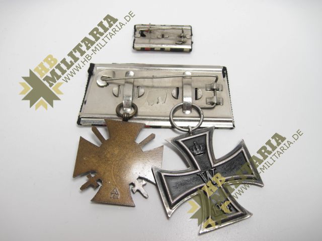 Ordensschnalle/ Spange, EK2/ Eisernes Kreuz, Kriegsteilnehmerkreuz u. Feldspange – Bild 7