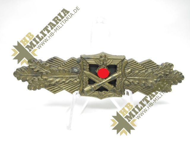 Nahkampspange in bronze, inkl. Fotoexpertise Baldes
