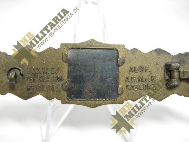 Nahkampspange in bronze, inkl. Fotoexpertise Baldes – Bild 5