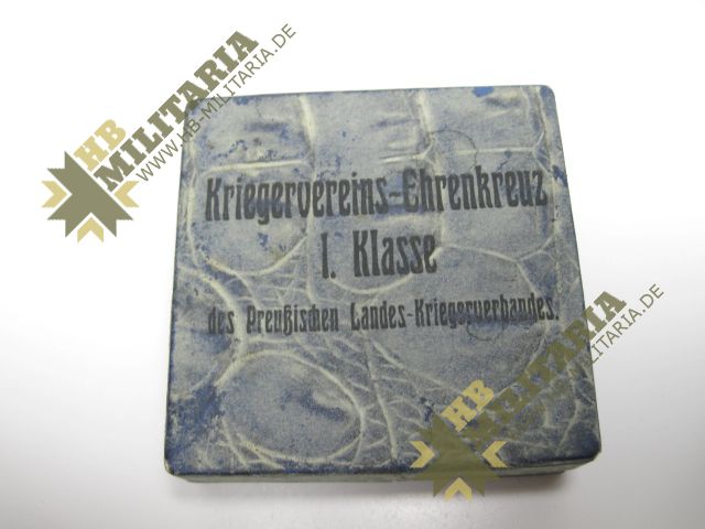 Preußischer Landeskriegerverband: Kriegervereins- Ehrenkreuz 1. Klasse in Verleihungsschachtel – Bild 5