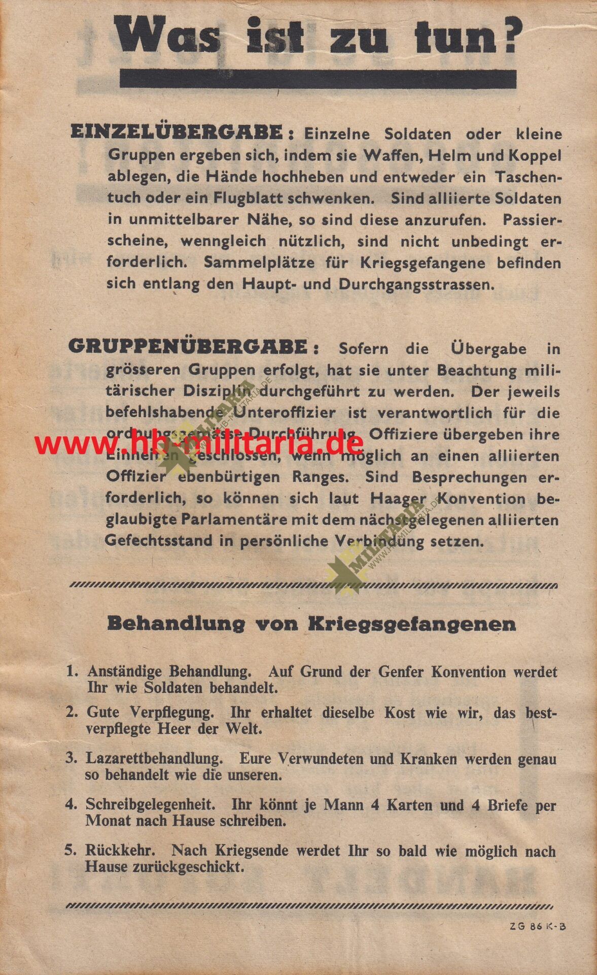 Original alliertes Flugblatt: Ihr seid jetzt abgeschnitten.... – Bild 3