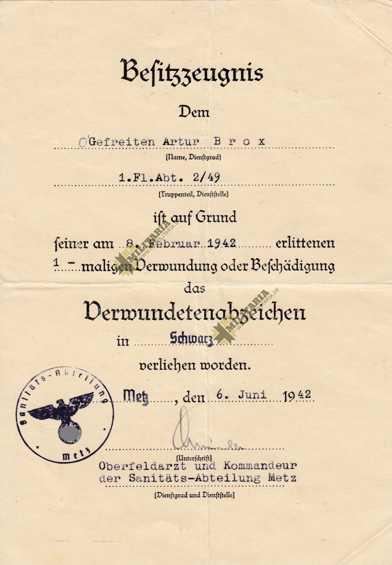 Dokumentennachlass eines Obergefreiten im Flak-Regiment 49 – Bild 2